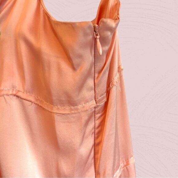 Carven satin midi dress peachy pink - Picture 7 of 16